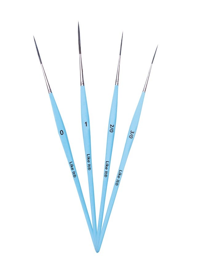 Like-It Like it Artist Premium Series Professional Paint Brushes (Long Liner Rigger Paint Brushes Set of 4) - Image 3